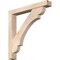 Ekena Millwork Olympic Block Smooth Bracket w/ Offset Brace, Douglas Fir, 5 1/2"W x 38"D x 38"H BKT0604X38X38OLY05SDF - alternate 1